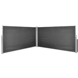 Uvlačiva bočna tenda 160 x 600 cm crna