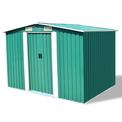 VIDAXL vrtna metalna kućica za pohranu (257x205x178cm), zelena