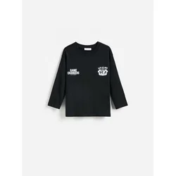 Reserved - Pamučna majica dugih rukava s printom