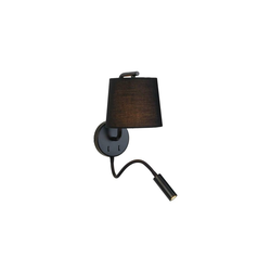 Zambelis H57 - fleksibilna LED svetiljka LED/3W + 1xE27/40W/230V crna