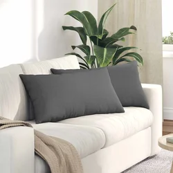 Jastučići za sofu 2 pcs Tamno siva 80 x 40 cm tkanina