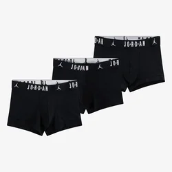 Bokserji Jordan Mens Flight Cotton 3-Pack Trunk Black S