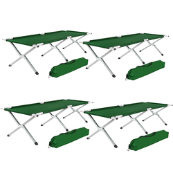4 postelje za taborjenje, izdelane iz aluminija - Zelenatectake