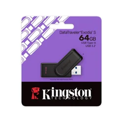 Kingston USB fleš disk DataTraveler Exodia S, 64GB, USB 3.2, crni
