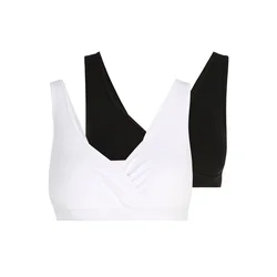 Lindex Maternity Nedrček za doječe mamice, črna, bela