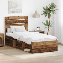 Vidaxl Konstrukcija postelje Star les 75 x 190 cm Masivno borovo les