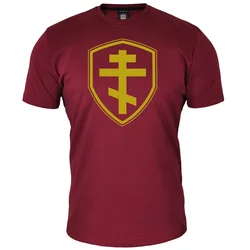 011Shop Muška majica kratkih rukava Krst, Bordo