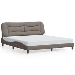 Vidaxl Posteljni okvir brez vzmetnice Hvar taupe 180x200 cm blago