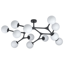 EGLO LED plafonjera MARAGALL G9 12 izvora crna/bela 100,5x90,5 cm 39529