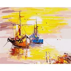 Rayher.	 Slikanje po številkah, A journey at dawn, 40x50 cm
