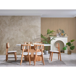 Hanah Home Trpezarijski sto i stolice Pera, 170x90x75 cm, 6 stolica, Beli