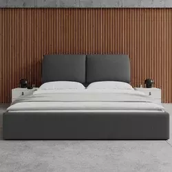 Bessagi Home Oblazinjena Postelja Perla, Temno Siva, 180x200