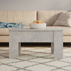 Den Klubska mizica betonsko siva 79x49x41 cm konstruiran les