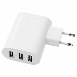 SMAHAGEL USB punjač, 3 ulaza, bela