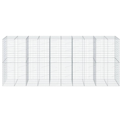 Gabionska košara s poklopcem 500x100x200 cm pocinčano željezo