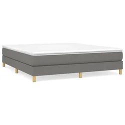 Vidaxl Box spring postelja z vzmetnico temno siva 180x200 cm blago