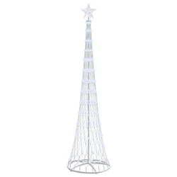 LED božićno drvce s stalakom Hladna bijela 250 cm Metal