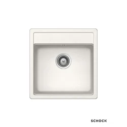 Schock Granitna ugradna sudopera Nemo N100S, 47x49cm, Bela