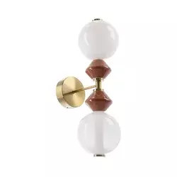 LED zidna lampa FLORES 2xLED/5W/230V zlatna/braon