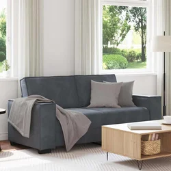 vidaXL Dvosed temno siv 180x78x84 cm žamet