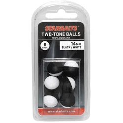 Two Tones Balls 14mm (plavajoče kroglice) 6 kosov černá/bílá