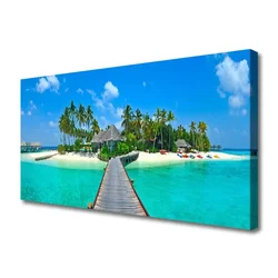 tulup.si Slika na platnu Tropical palm beach 100x50 cm