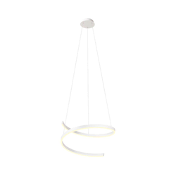 Redo 01-4013 - LED prigušiva luster na lanku SCROLL LED/38W/230V bela