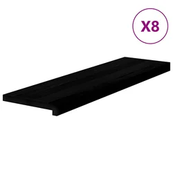 Gazišta stepenice 8 kom tamnosmeđi 90x30x2 cm masivna hrast
