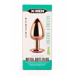 Metalni Butt Plug X-MEN Secret Shade Rose M