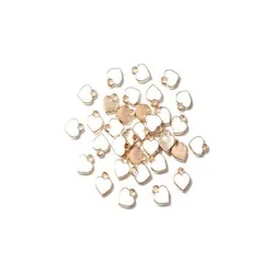 Privezak emajlirani srce belo 11*6 mm