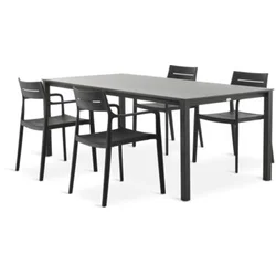 LANGET D207 sto + 4 INGSTRUP stolice crna