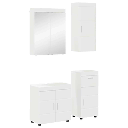 Set namještaja za kupaonicu TULUM 4 pcs Bijelo 60 x 34 x 63 cm