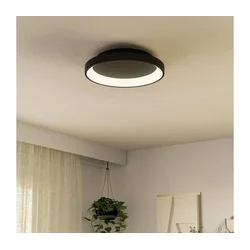 Eglo 901251 - LORETELLO LED prigušiva stropna svetiljka LED/12W/230V, crna, sa daljinskim upravljačem