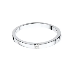 DIAMANT LETERNEL Prstan Ring aus 375 Weißgold mit Diamant srebrna