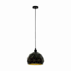 EGLO Roccaforte Visilica, E27, 1x60W, IP20, Crna-zlatna