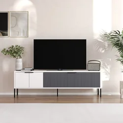Hanah Home TV Komoda Noah, 150x45x30 cm, Antracit-bela