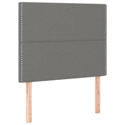 Vidaxl Vzglavje postelje temno sivo 100x5x118/128 cm blago