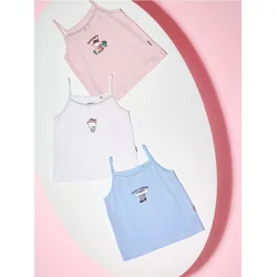 Sinsay - Pamučni topovi sa bretelama i čipkanom završnom obradom 3 pack Hello Kitty - šareno