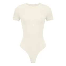 GOD SAVE QUEENS Bodi Second Skin T-Shirt Bodysuit kremna