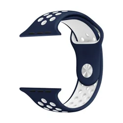 Apple Watch Sport Silicone Strap blue white M/L 42/44/45mm