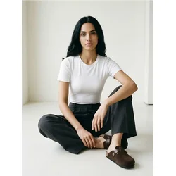 Sinsay - Wide leg pantalone sa dodatkom vune i viskoze - tamno siva