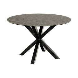 Miza Oakland 801 Črna, Črni marmor, 76cm, Keramika, Kovina