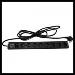 220V razvodni PDU panel 19/1U sa 8 utičnih mesta,prekidač,prenaponska zaštita,kabl 1.8m PDU-8SP-1U