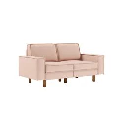 ATELIER DEL SOFA 2-Seat Sofa Sparrow 2 Salmon Walnut