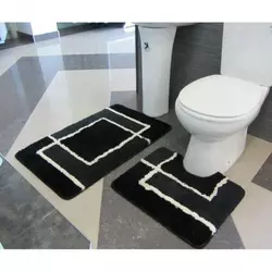 Set prostirki za kupatilo Excluziv - crne