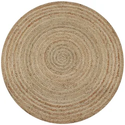 Ukrasni pleteni tepih od jute 150 cm okrugli