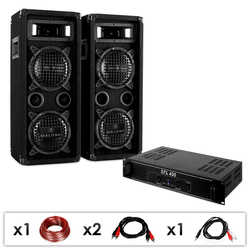 Ozvočenje set DJ-24, ojačevalec, zvočniki 1200 W