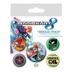 Mario Kart 8 Badge Pack