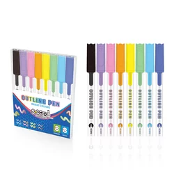 S-Cool Outliner set gel pen SC3012, 8 komada