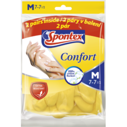 Rukavice lateks vel.M Confort 2 para žute Spontex